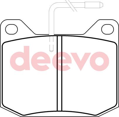 DEEVO BP66620 - Тормозные колодки, дисковые, комплект www.autospares.lv