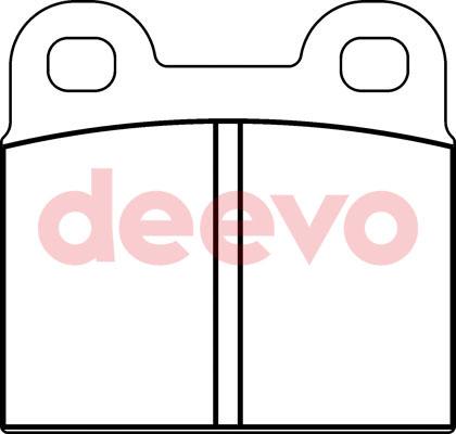 DEEVO BP66160 - Тормозные колодки, дисковые, комплект www.autospares.lv