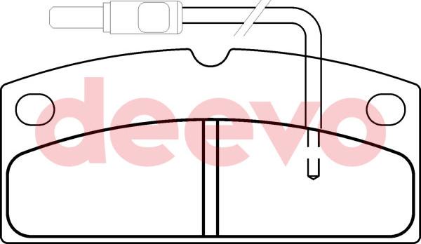 DEEVO BP60880 - Тормозные колодки, дисковые, комплект www.autospares.lv