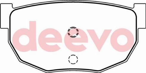 DEEVO BP61400 - Тормозные колодки, дисковые, комплект www.autospares.lv