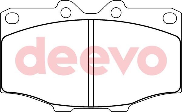 DEEVO BP61160 - Brake Pad Set, disc brake www.autospares.lv