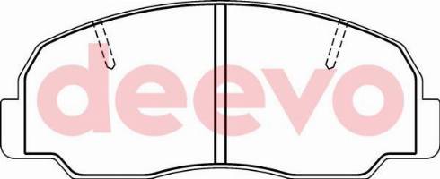 DEEVO BP61760 - Brake Pad Set, disc brake www.autospares.lv