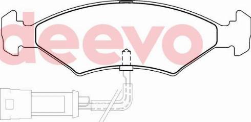 DEEVO BP68900 - Тормозные колодки, дисковые, комплект www.autospares.lv