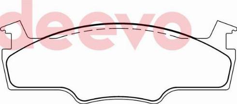 DEEVO BP68400 - Brake Pad Set, disc brake www.autospares.lv