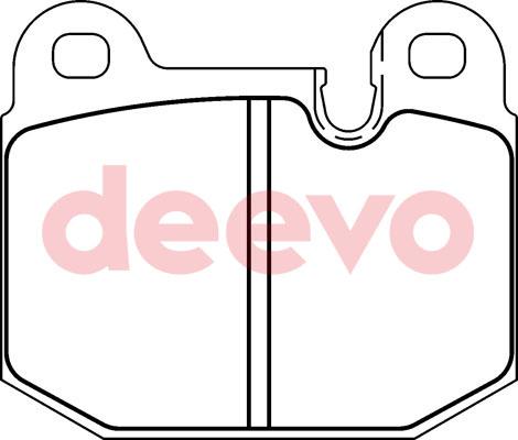 DEEVO BP68100 - Brake Pad Set, disc brake www.autospares.lv