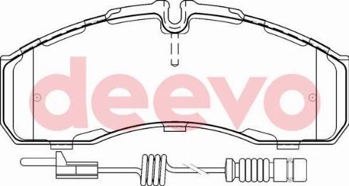 DEEVO BP63840 - Тормозные колодки, дисковые, комплект www.autospares.lv