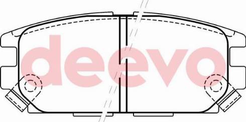 DEEVO BP62580 - Brake Pad Set, disc brake www.autospares.lv