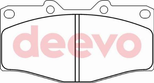 DEEVO BP62640 - Brake Pad Set, disc brake www.autospares.lv