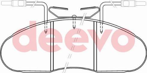 DEEVO BP62600 - Bremžu uzliku kompl., Disku bremzes autospares.lv