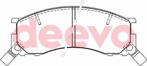 DEEVO BP62880 - Brake Pad Set, disc brake www.autospares.lv