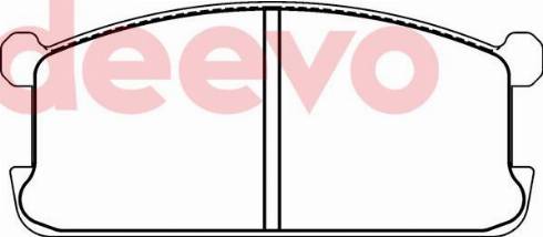 DEEVO BP67860 - Тормозные колодки, дисковые, комплект www.autospares.lv