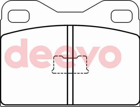 DEEVO BP67340 - Тормозные колодки, дисковые, комплект www.autospares.lv