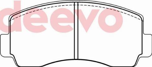 DEEVO BP67240 - Тормозные колодки, дисковые, комплект www.autospares.lv