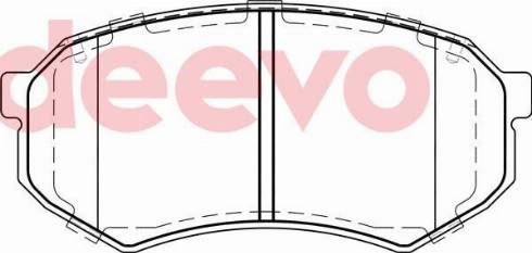 DEEVO BP84400 - Тормозные колодки, дисковые, комплект www.autospares.lv