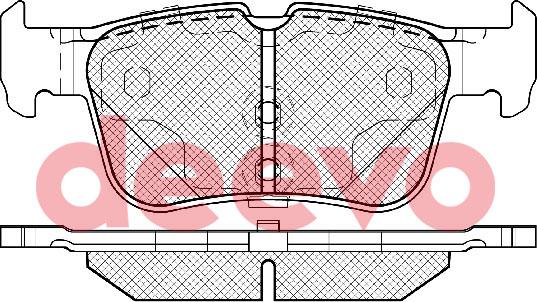 DEEVO BP85320 - Brake Pad Set, disc brake www.autospares.lv