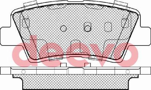 DEEVO BP86720 - Тормозные колодки, дисковые, комплект www.autospares.lv