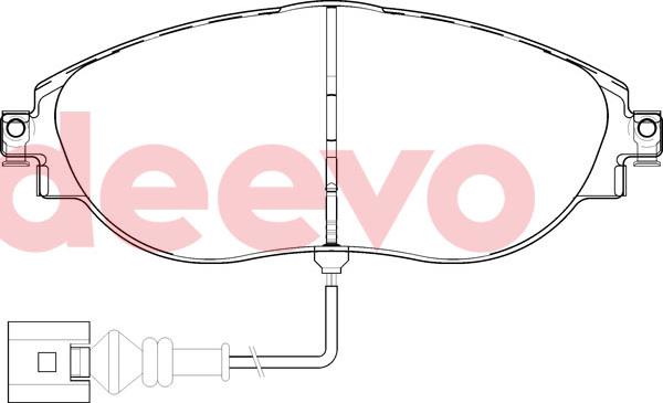 DEEVO BP81620 - Brake Pad Set, disc brake www.autospares.lv