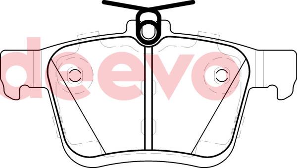 DEEVO BP83040 - Тормозные колодки, дисковые, комплект www.autospares.lv