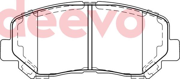 DEEVO BP82180 - Brake Pad Set, disc brake www.autospares.lv