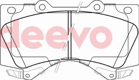 DEEVO BP79560 - Brake Pad Set, disc brake www.autospares.lv