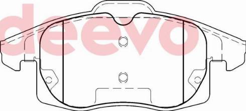 DEEVO BP79720 - Brake Pad Set, disc brake www.autospares.lv