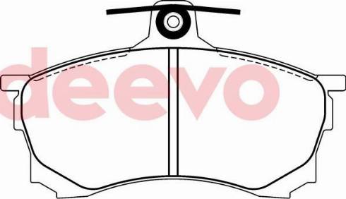 DEEVO BP74380 - Brake Pad Set, disc brake www.autospares.lv