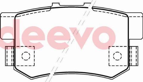 DEEVO BP74740 - Тормозные колодки, дисковые, комплект www.autospares.lv