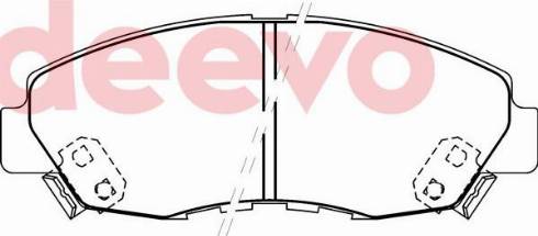 DEEVO BP75480 - Brake Pad Set, disc brake www.autospares.lv