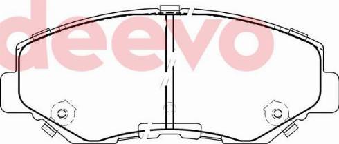 DEEVO BP76800 - Тормозные колодки, дисковые, комплект www.autospares.lv