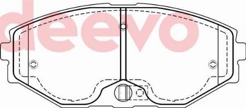 DEEVO BP76880 - Тормозные колодки, дисковые, комплект www.autospares.lv