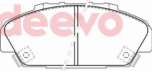 DEEVO BP76760 - Brake Pad Set, disc brake www.autospares.lv