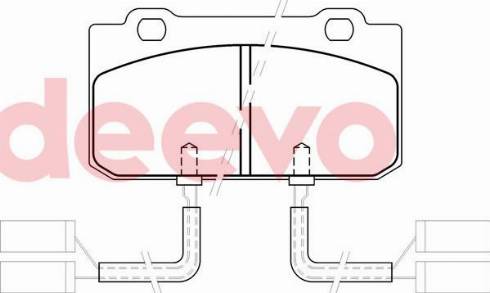 DEEVO BP70620 - Bremžu uzliku kompl., Disku bremzes autospares.lv