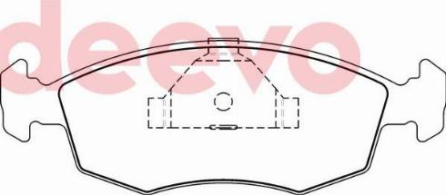 DEEVO BP70000 - Тормозные колодки, дисковые, комплект www.autospares.lv