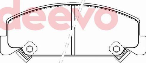 DEEVO BP70340 - Brake Pad Set, disc brake www.autospares.lv