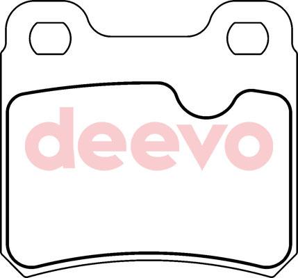 DEEVO BP71980 - Тормозные колодки, дисковые, комплект www.autospares.lv