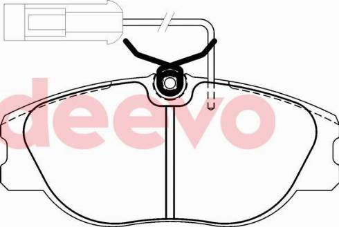 DEEVO BP71400 - Brake Pad Set, disc brake www.autospares.lv