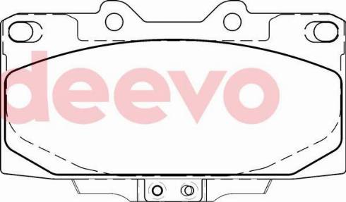 DEEVO BP78480 - Brake Pad Set, disc brake www.autospares.lv