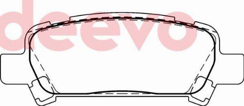 DEEVO BP78560 - Brake Pad Set, disc brake www.autospares.lv