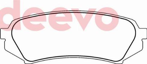 DEEVO BP78500 - Brake Pad Set, disc brake www.autospares.lv