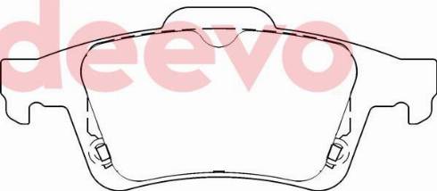 DEEVO BP78640 - Brake Pad Set, disc brake www.autospares.lv