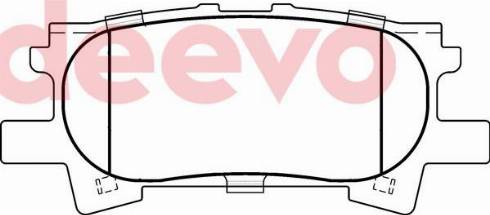 DEEVO BP78740 - Тормозные колодки, дисковые, комплект www.autospares.lv