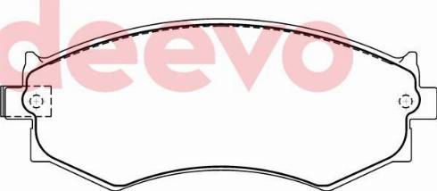 DEEVO BP73480 - Brake Pad Set, disc brake www.autospares.lv