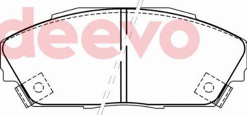 DEEVO BP73160 - Brake Pad Set, disc brake www.autospares.lv