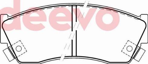 DEEVO BP72080 - Brake Pad Set, disc brake www.autospares.lv