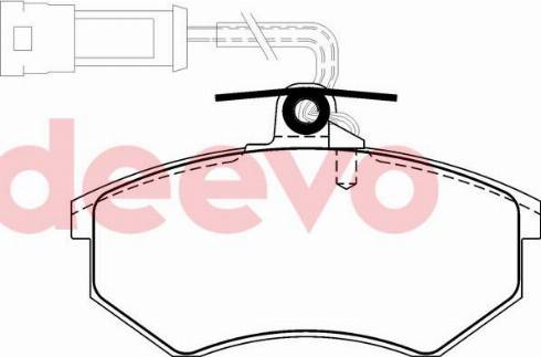 DEEVO BP72160 - Brake Pad Set, disc brake www.autospares.lv