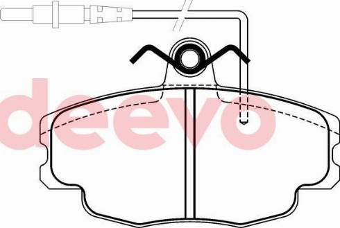 DEEVO BP72340 - Тормозные колодки, дисковые, комплект www.autospares.lv