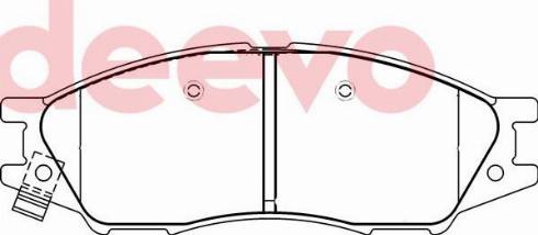 DEEVO BP77540 - Тормозные колодки, дисковые, комплект www.autospares.lv