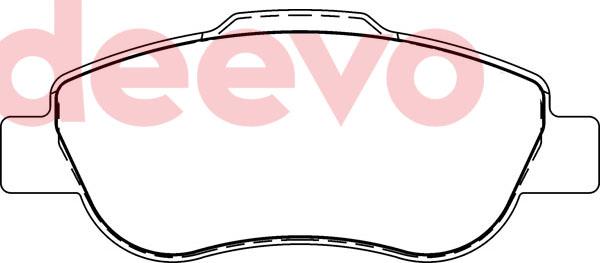 DEEVO BP77660 - Brake Pad Set, disc brake www.autospares.lv