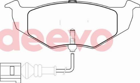 DEEVO BP77120 - Тормозные колодки, дисковые, комплект www.autospares.lv