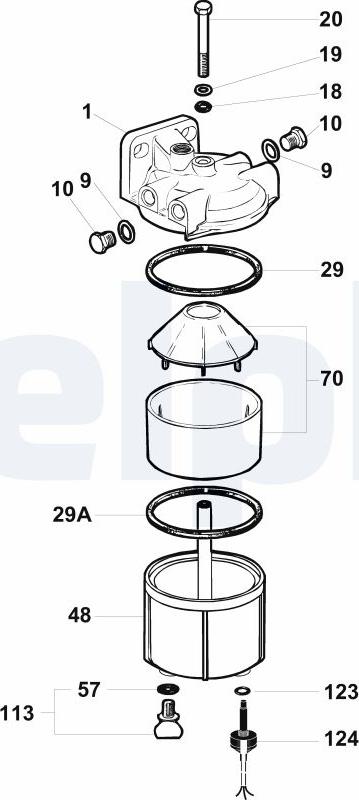 Delphi 5836B250 - Degvielas filtrs www.autospares.lv